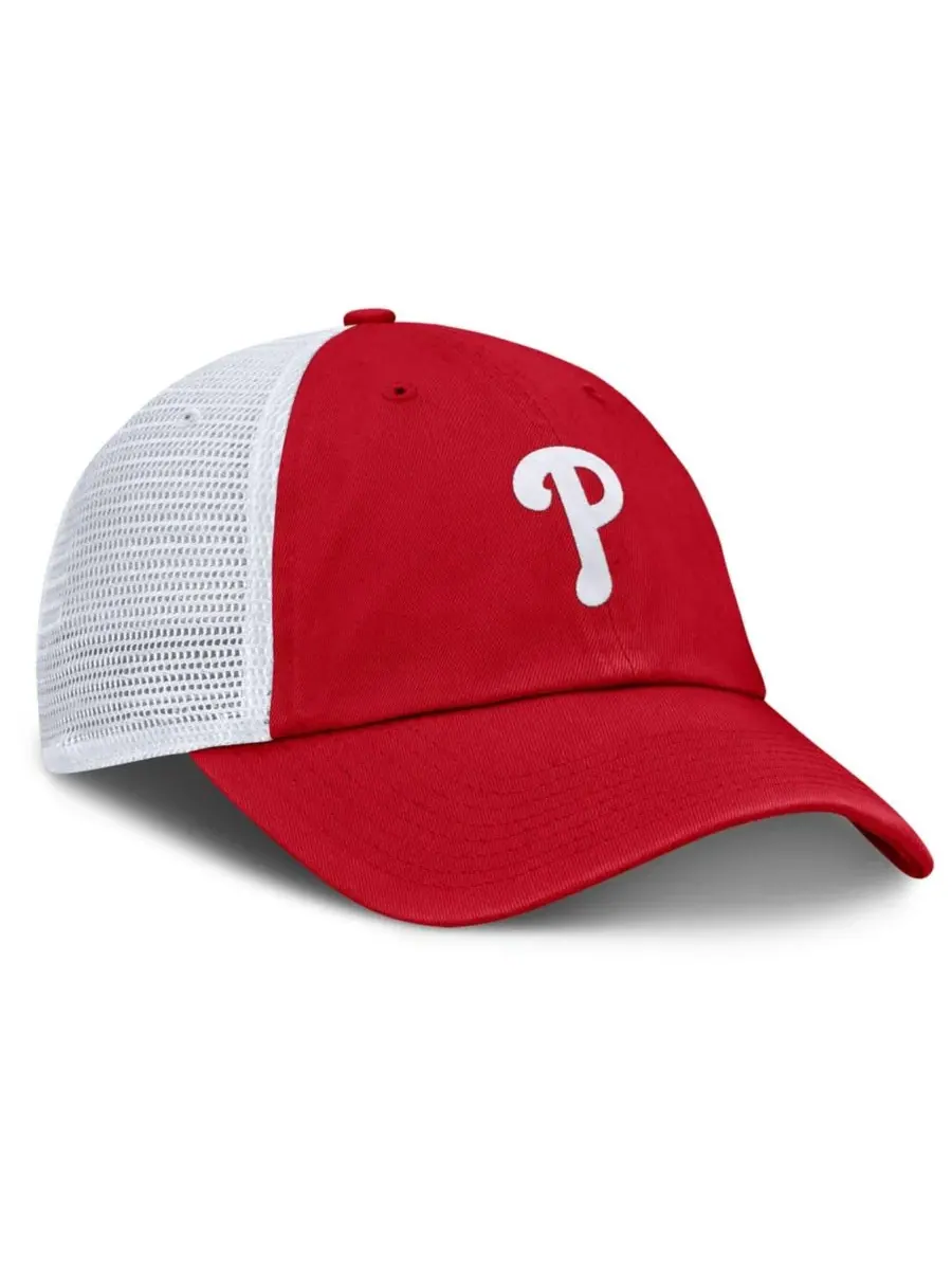 Бейсболка Nike Philadelphia Phillies Club Trucker — изображение 3 из 4, красный белый