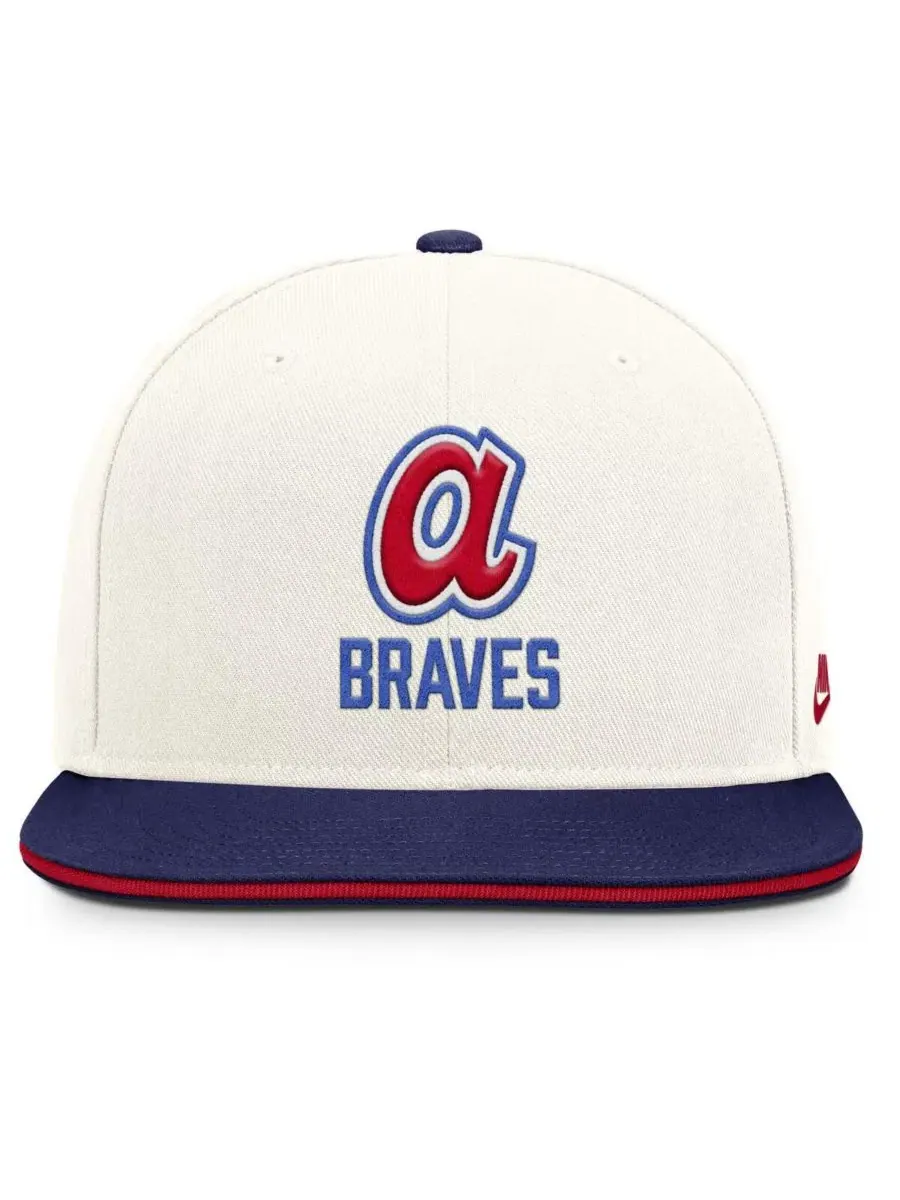 Бейсболка Nike Atlanta Braves Cooperstown Pro Dri-FIT — изображение 4 из 4, кремовый