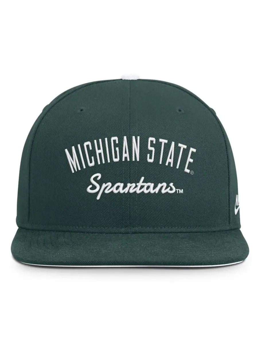 Кепка-снапбек с высокой тульей Michigan State Spartans Legacy Nike — изображение 2 из 5, зеленый