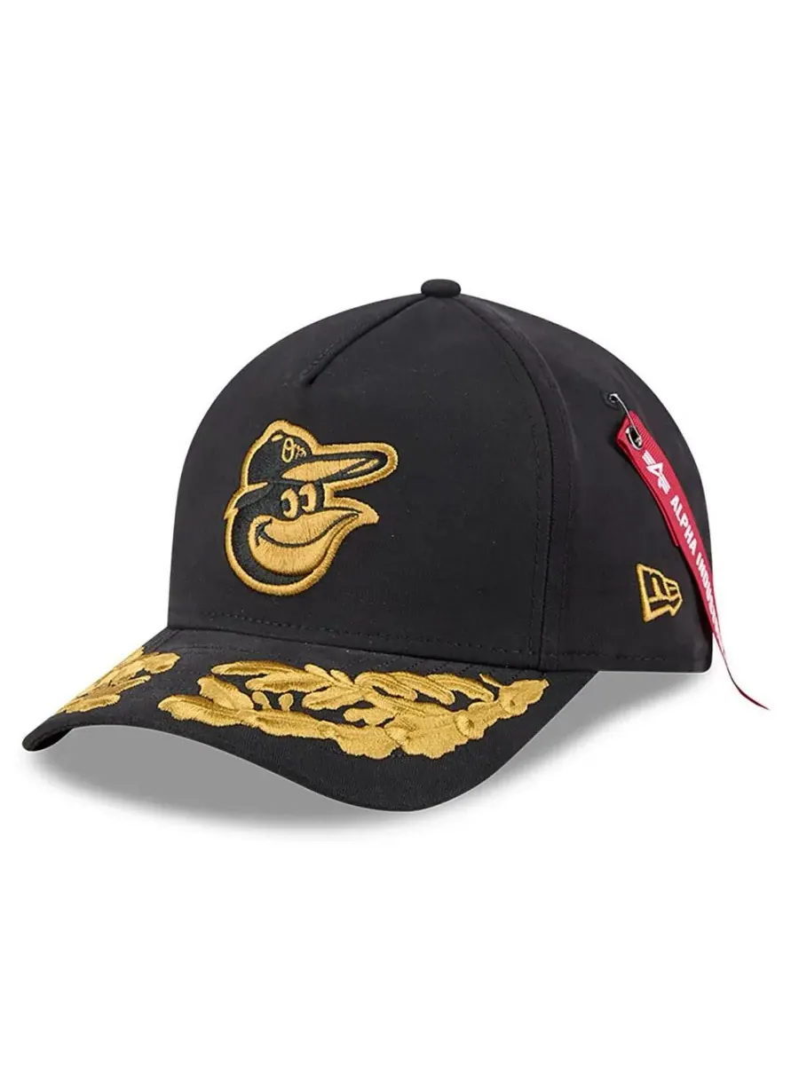 New Era Мужская черная регулируемая бейсболка Baltimore Orioles A-Frame 9FORTY