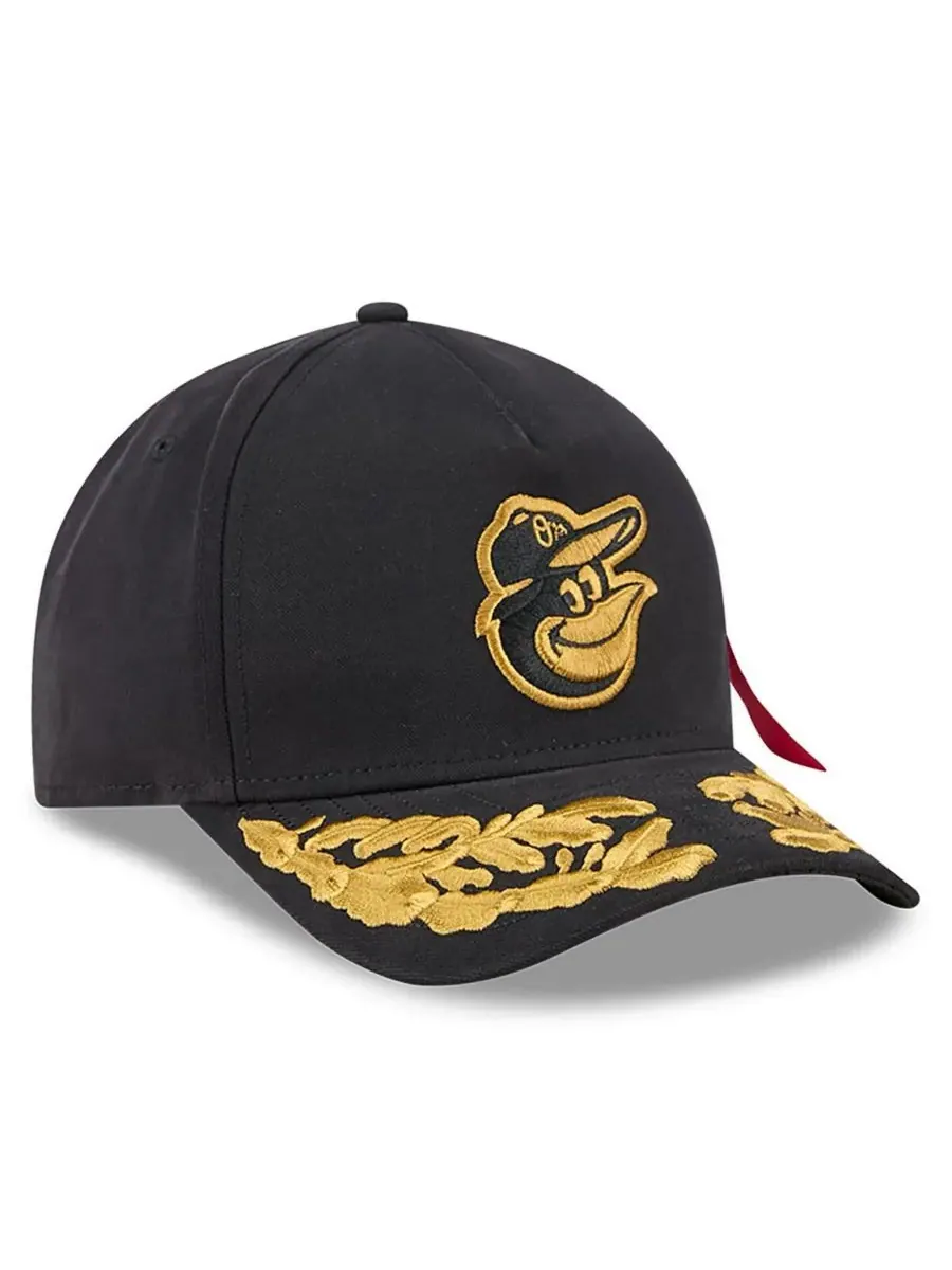 New Era Мужская черная регулируемая бейсболка Baltimore Orioles A-Frame 9FORTY — изображение 2 из 4, черный