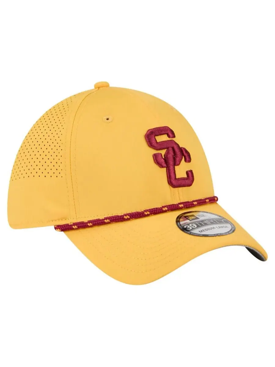 Мужская золотистая кепка USC Trojans Rope 39THIRTY Flex Hat New Era — изображение 2 из 4, золото