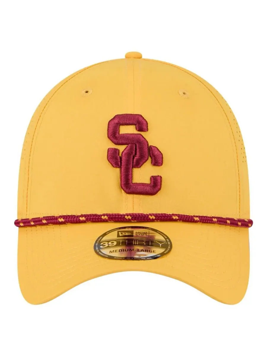Мужская золотистая кепка USC Trojans Rope 39THIRTY Flex Hat New Era — изображение 4 из 4, золото