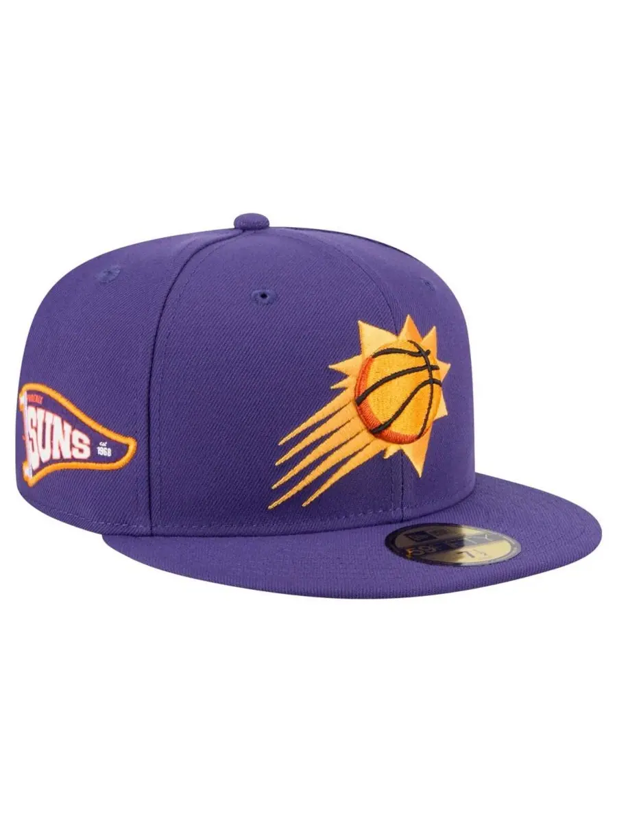 New Era Мужская фиолетовая бейсболка Phoenix Suns Throwback Pennant 59FIFTY Fitted Hat