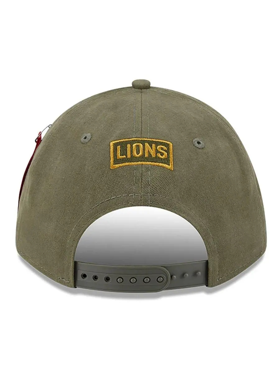 New Era Регулируемая кепка Alpha Men's Industries оливкового цвета с символикой Detroit Lions — изображение 4 из 5, оливковый