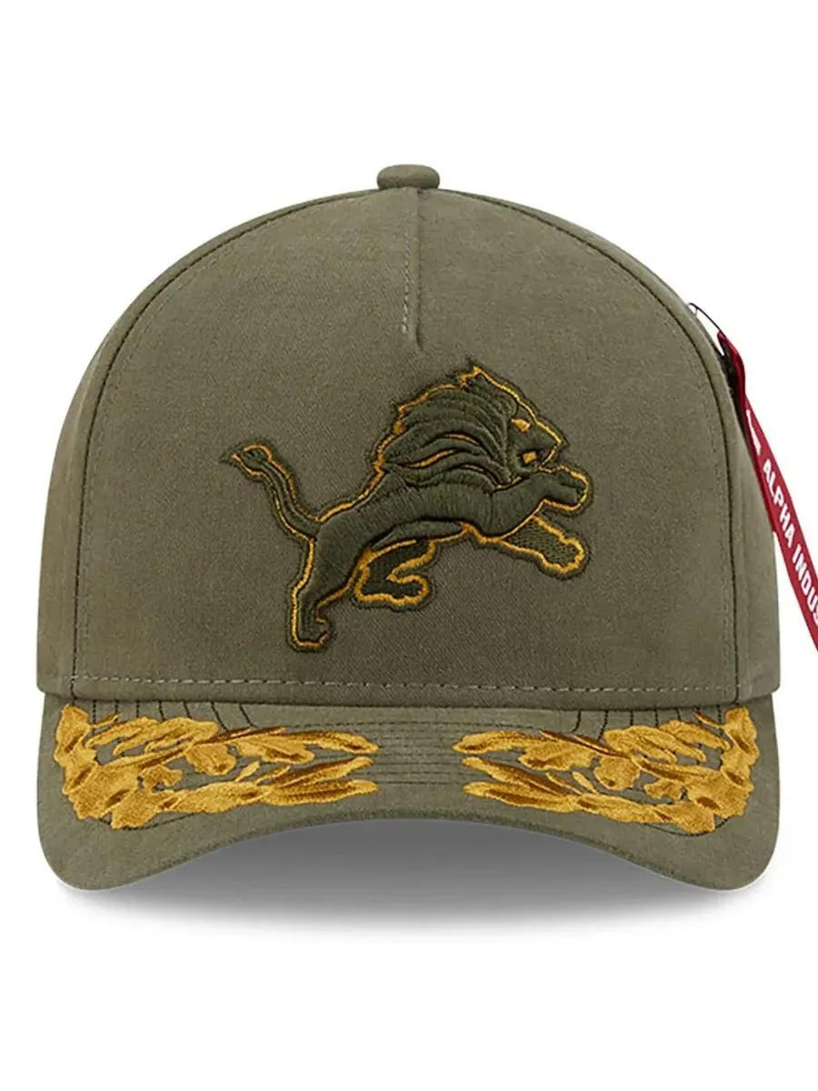 New Era Регулируемая кепка Alpha Men's Industries оливкового цвета с символикой Detroit Lions — изображение 5 из 5, оливковый