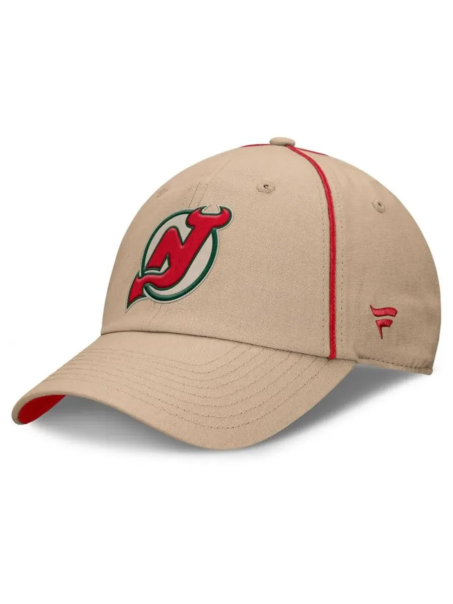 Fanatics Мужская кремовая кепка New Jersey Devils Heritage Setoff с регулируемым размером