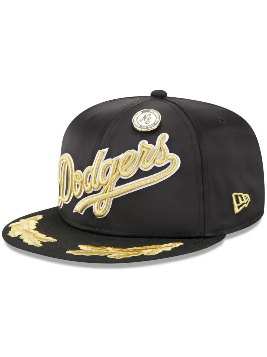 New Era Мужская черная бейсболка Los Angeles Dodgers 2025 59FIFTY Day Gold Leaf 59FIFTY Fitted Hat