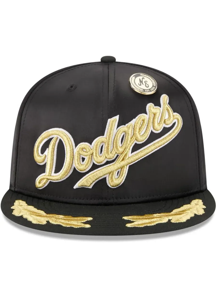 New Era Мужская черная бейсболка Los Angeles Dodgers 2025 59FIFTY Day Gold Leaf 59FIFTY Fitted Hat — изображение 2 из 4