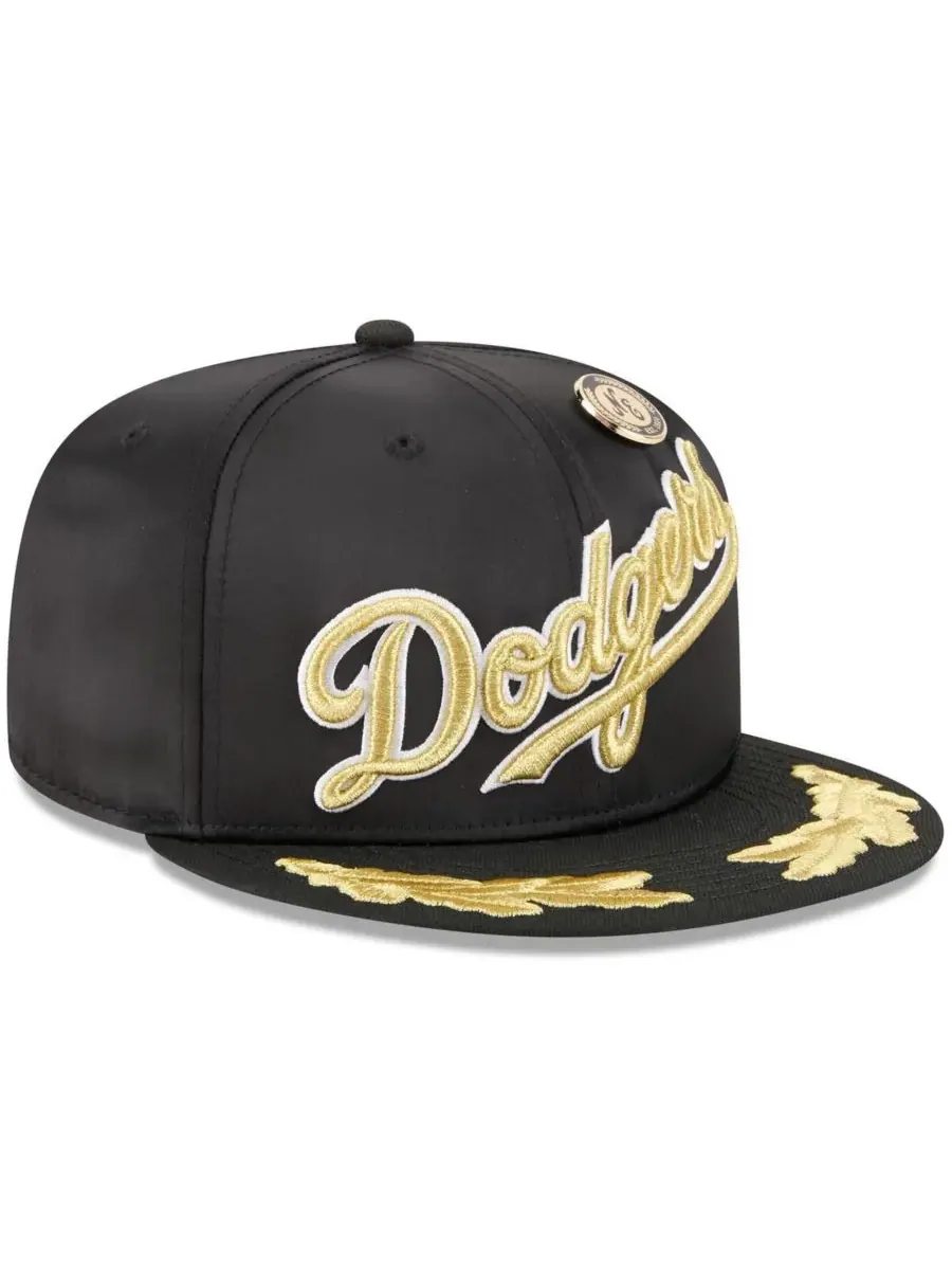New Era Мужская черная бейсболка Los Angeles Dodgers 2025 59FIFTY Day Gold Leaf 59FIFTY Fitted Hat — изображение 3 из 4