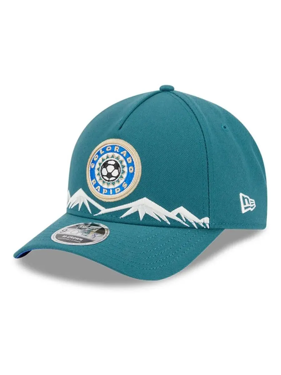 New Era Мужская зеленая кепка Colorado Rapids 2025 Jersey Hook 9FORTY с регулируемой высотой тульи M