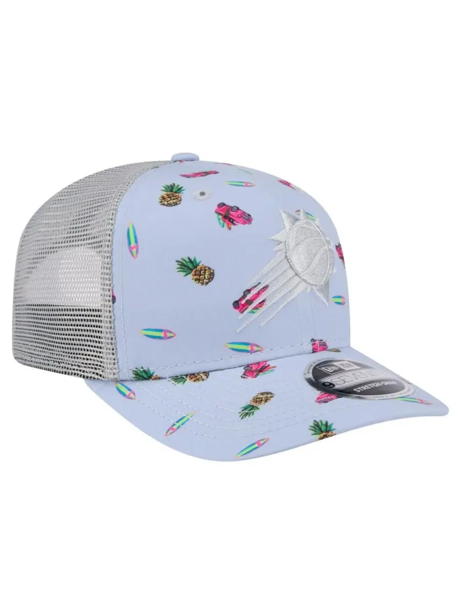 New Era Мужская светло-голубая/серая кепка Phoenix Suns Adventure Aloha Pattern 9SEVENTY с — изображение 3 из 4