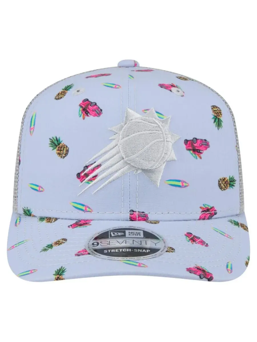 New Era Мужская светло-голубая/серая кепка Phoenix Suns Adventure Aloha Pattern 9SEVENTY с — изображение 4 из 4