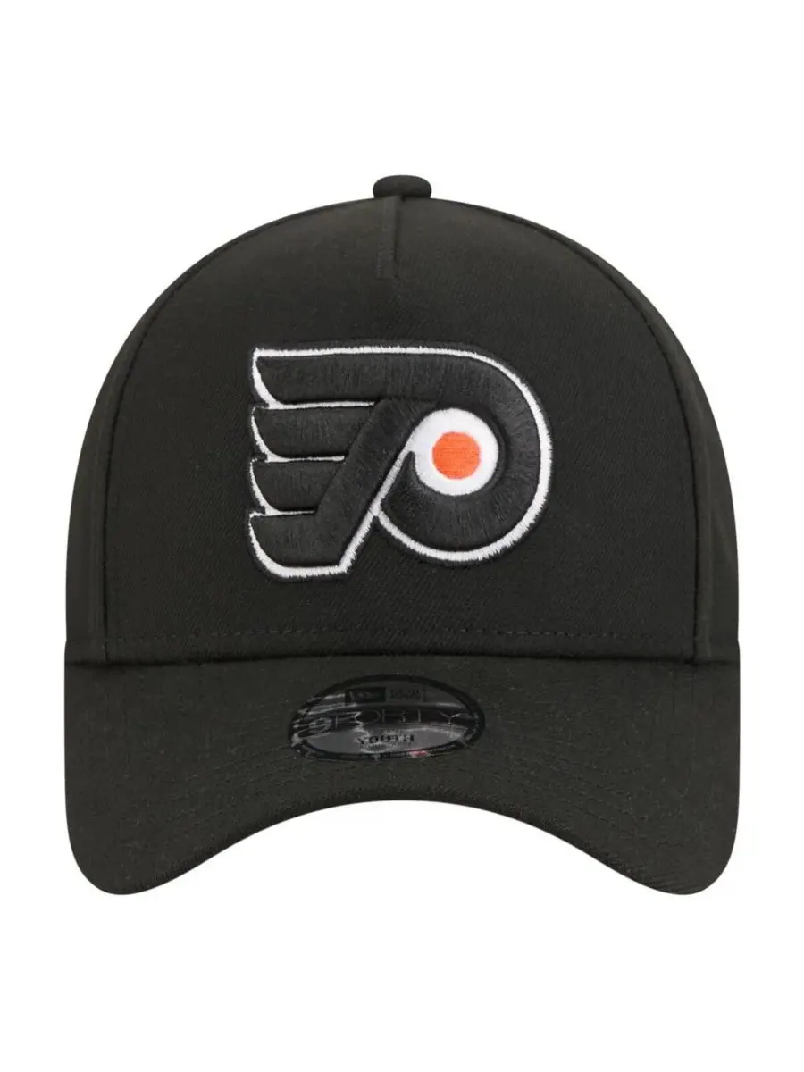 Большая детская бейсболка Philadelphia Flyers 9FORTY A-Frame с регулируемой высотой, черная New Era — изображение 2 из 5