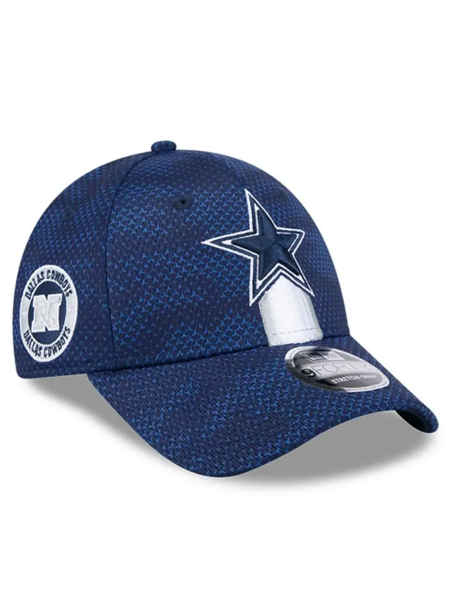 New Era Мужская темно-синяя кепка Dallas Cowboys 2024 Sideline 9FORTY с эластичными застежками