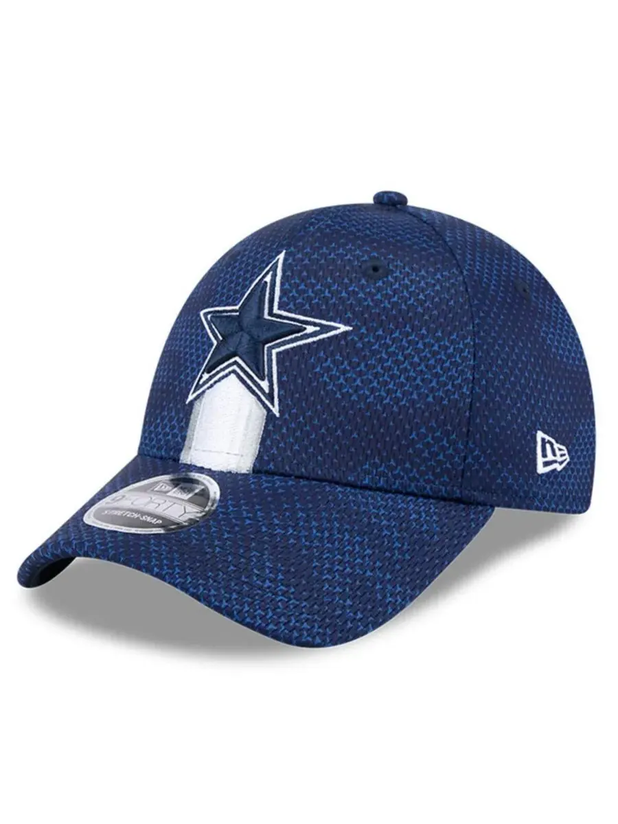 New Era Мужская темно-синяя кепка Dallas Cowboys 2024 Sideline 9FORTY с эластичными застежками — изображение 2 из 4