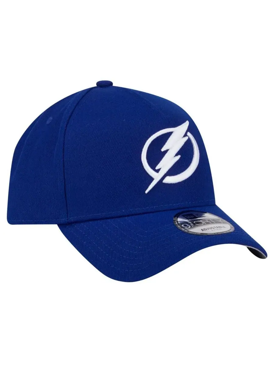 New Era Мужская синяя регулируемая кепка Tampa Bay Lightning Core A-Frame 9FORTY — изображение 3 из 5, синий