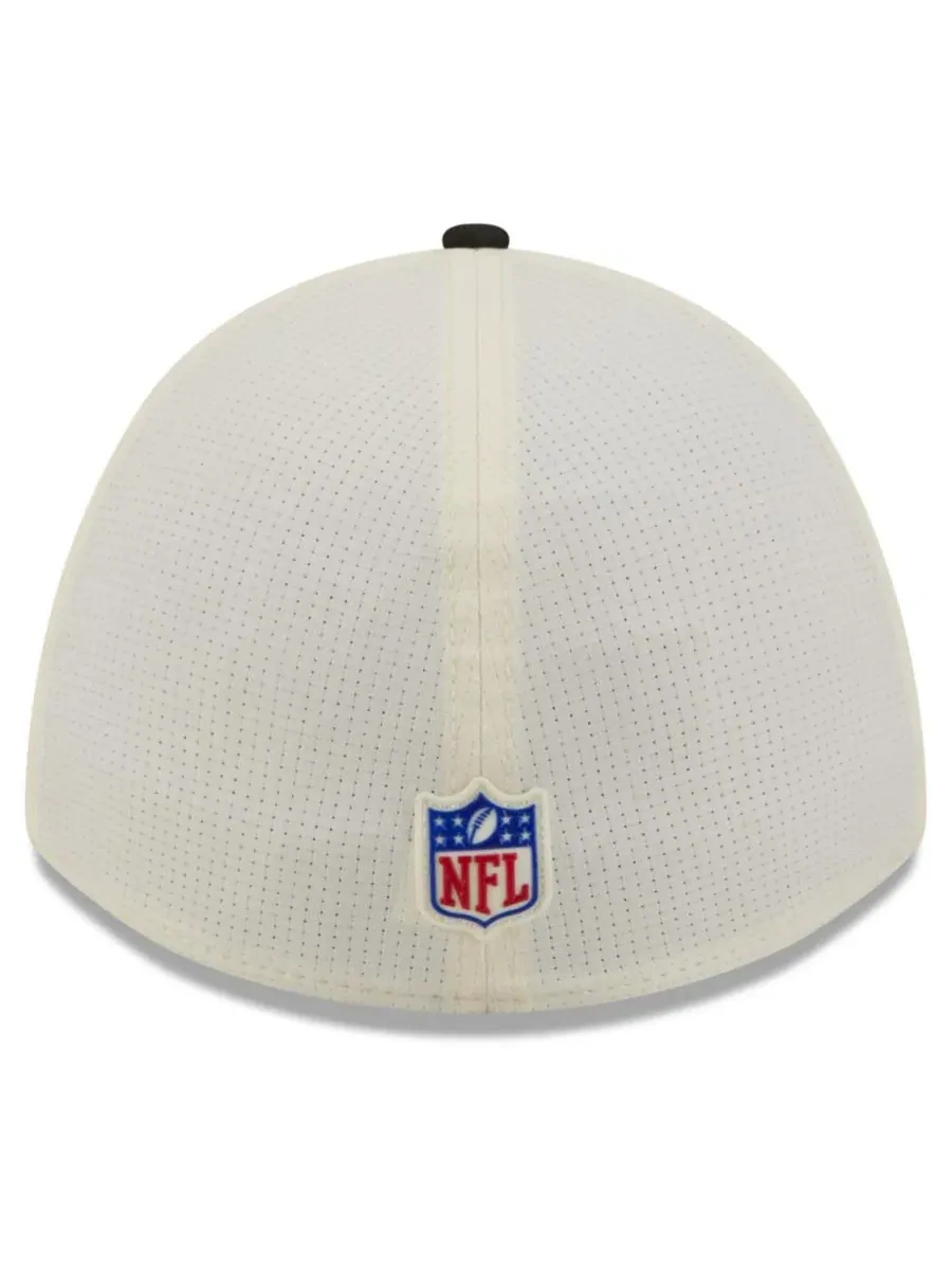 Кепка New Era 39THIRTY Flex Hat мужская, с козырьком, с принтом, Las Vegas Raiders — изображение 3 из 5, кремовый черный