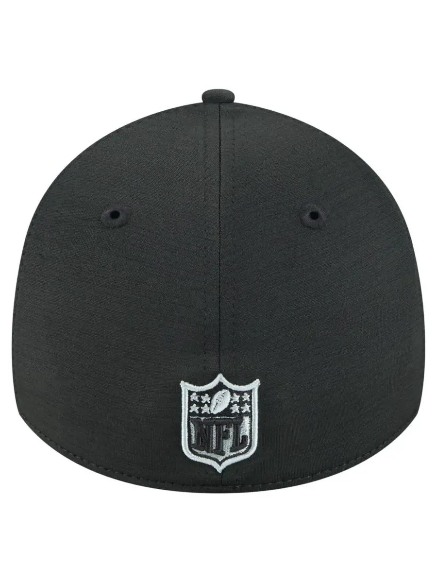 New Era Мужская черная кепка Las Vegas Raiders Stripes 39THIRTY Flex Hat — изображение 4 из 4, черный