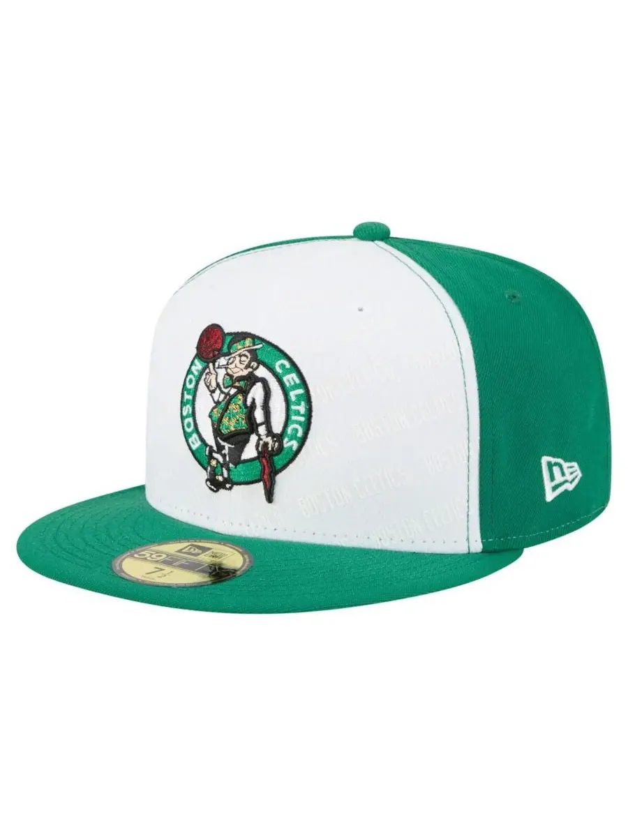 New Era Мужская бейсболка Boston Celtics Repeat 59Fifty белого/зеленого цвета