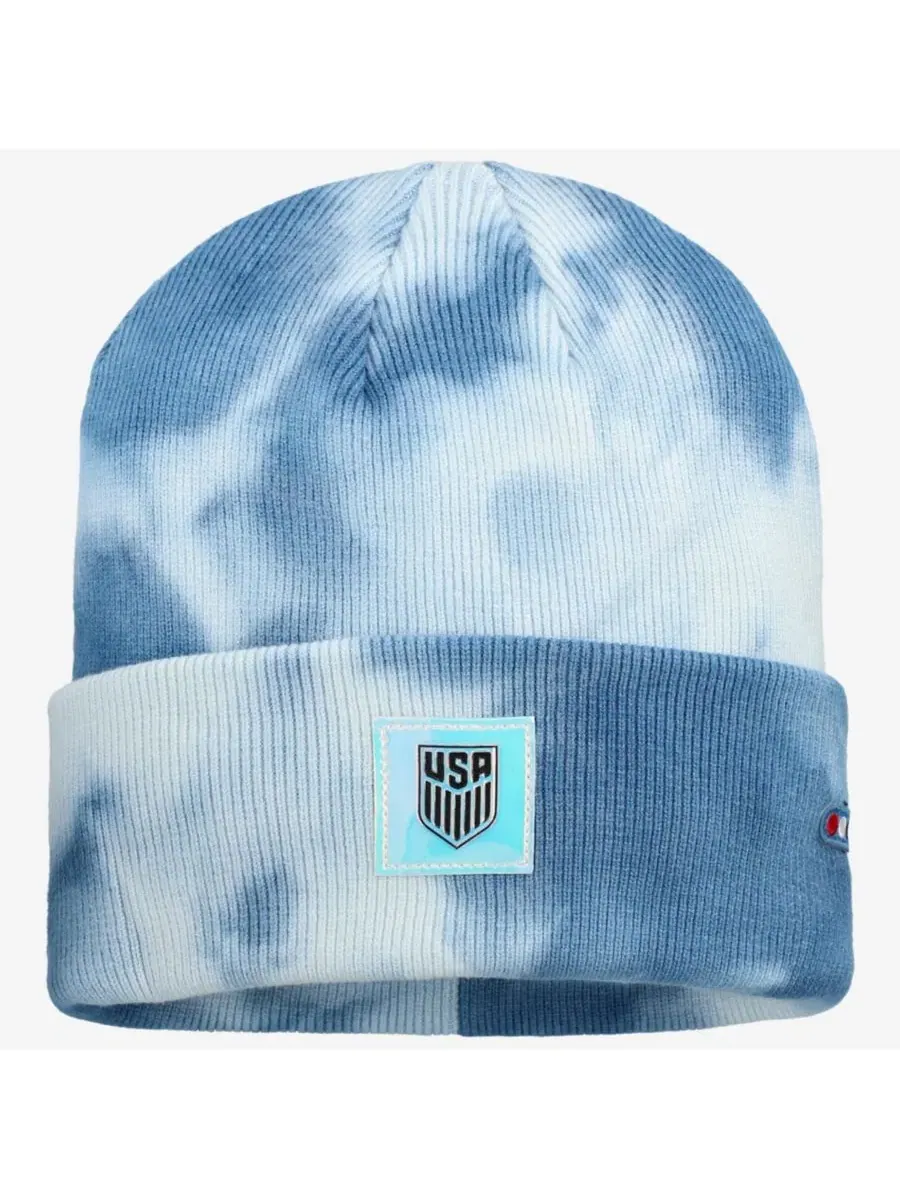 Шапка с отворотом Psychedelic Tri-Blend Cuffed Knit Hat Fan Ink — синий