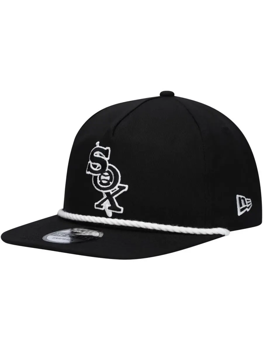 New Era Мужская черная бейсболка-снепбек Chicago White Sox