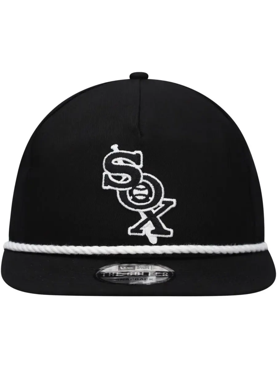 New Era Мужская черная бейсболка-снепбек Chicago White Sox — изображение 2 из 5, черный
