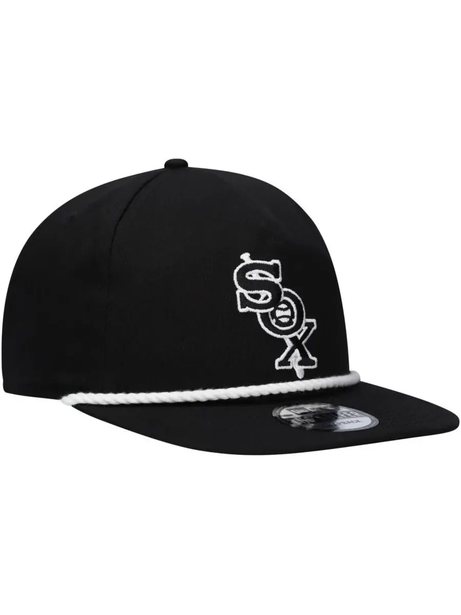 New Era Мужская черная бейсболка-снепбек Chicago White Sox — изображение 4 из 5, черный