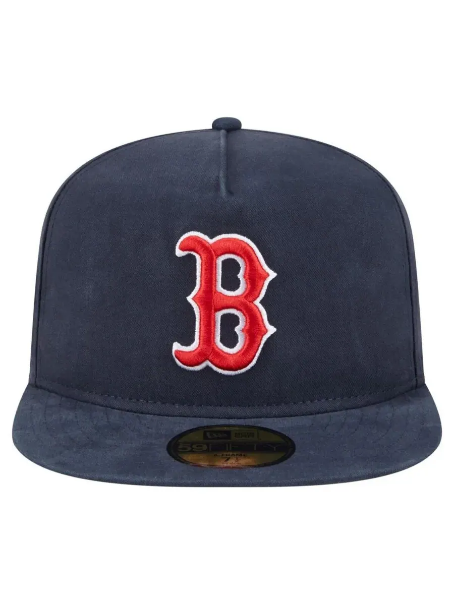 New Era Мужская темно-синяя бейсболка Boston Red Sox Championship Side Flag A-Frame 59FIFTY Fitted — изображение 4 из 4