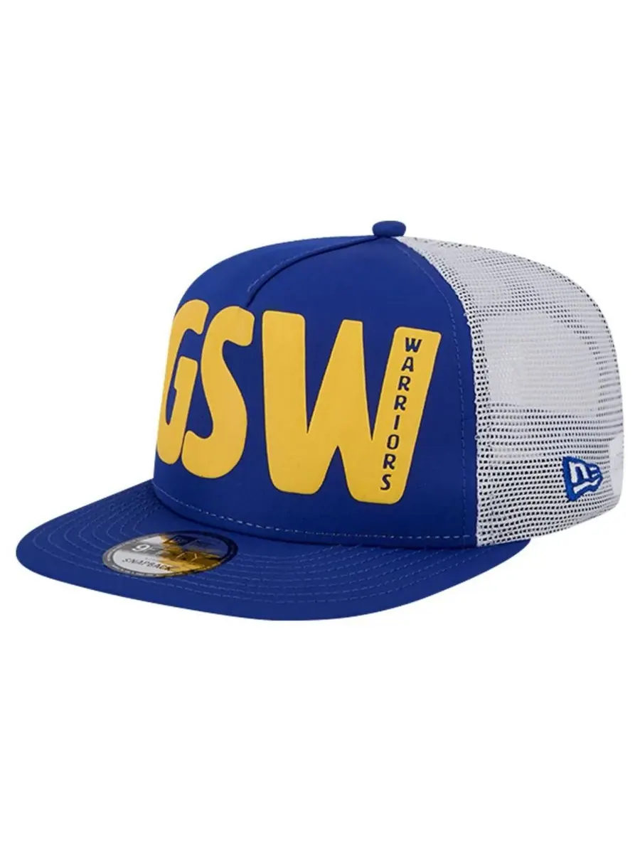 New Era Мужская бейсболка Royal Golden State Warriors с объемным принтом, командный код A-Frame