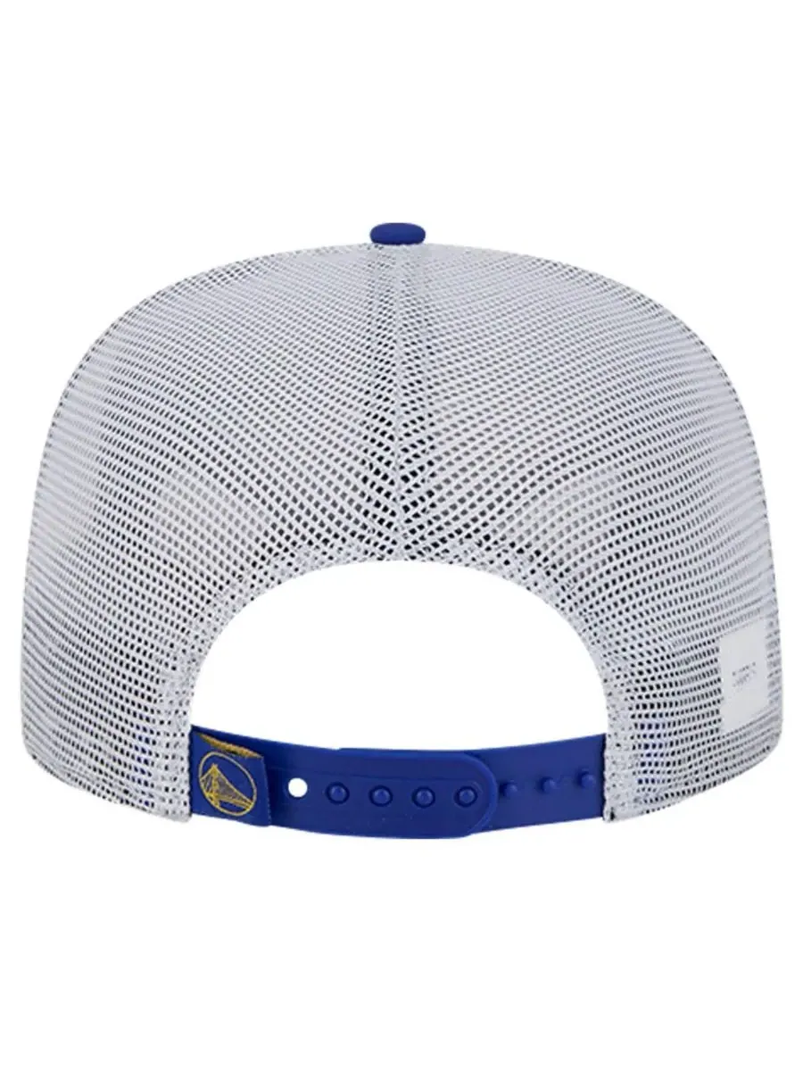 New Era Мужская бейсболка Royal Golden State Warriors с объемным принтом, командный код A-Frame — изображение 4 из 4