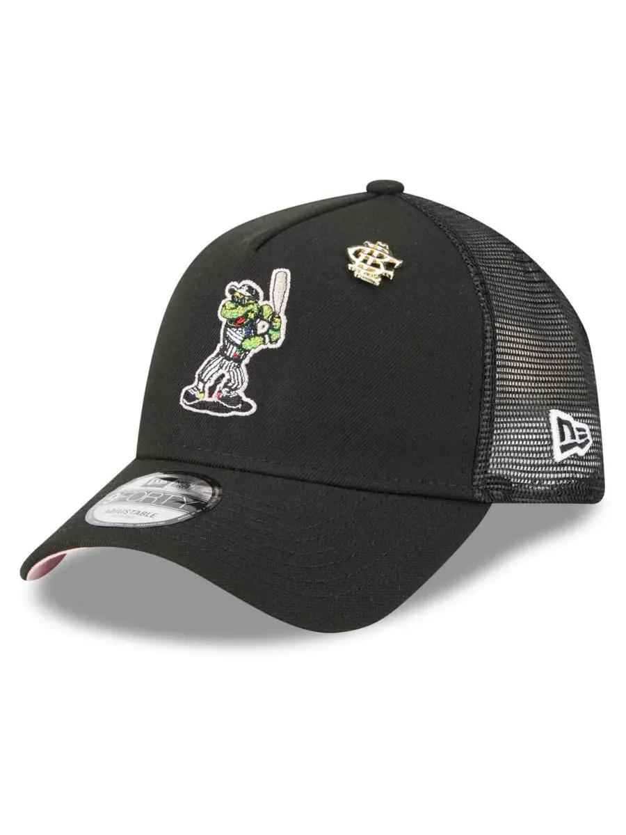 New Era Мужская черная регулируемая кепка-тракер Chicago White Sox 2025 Big League Chew A-Frame