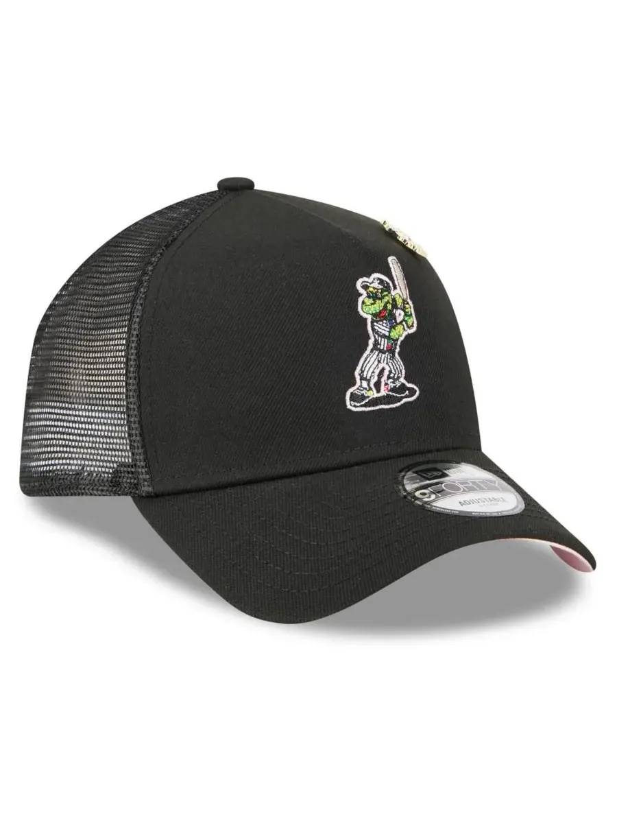New Era Мужская черная регулируемая кепка-тракер Chicago White Sox 2025 Big League Chew A-Frame — изображение 3 из 4, черный