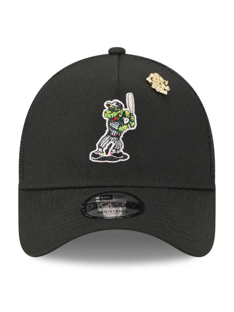 New Era Мужская черная регулируемая кепка-тракер Chicago White Sox 2025 Big League Chew A-Frame — изображение 4 из 4, черный