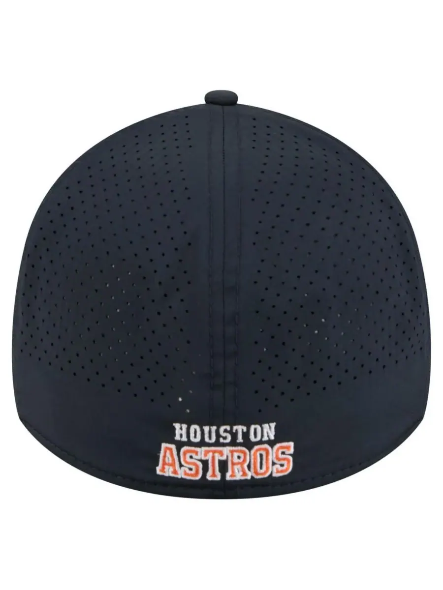 New Era Мужская темно-синяя перфорированная кепка Houston Astros 39THIRTY A-Frame Flex Hat — изображение 4 из 4, темно-синий