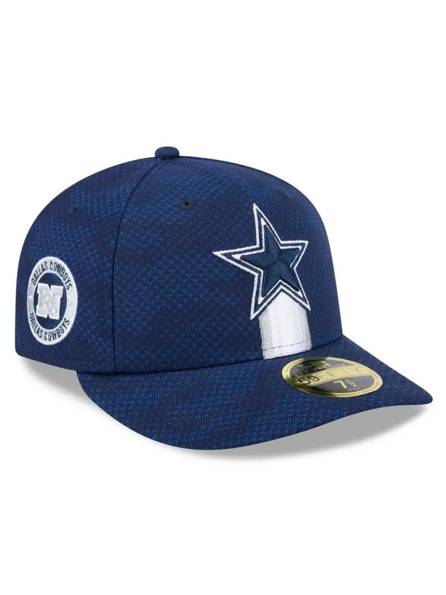 New Era Мужская темно-синяя бейсболка Dallas Cowboys 2024 Sideline Low Profile 59FIFTY Fitted Hat