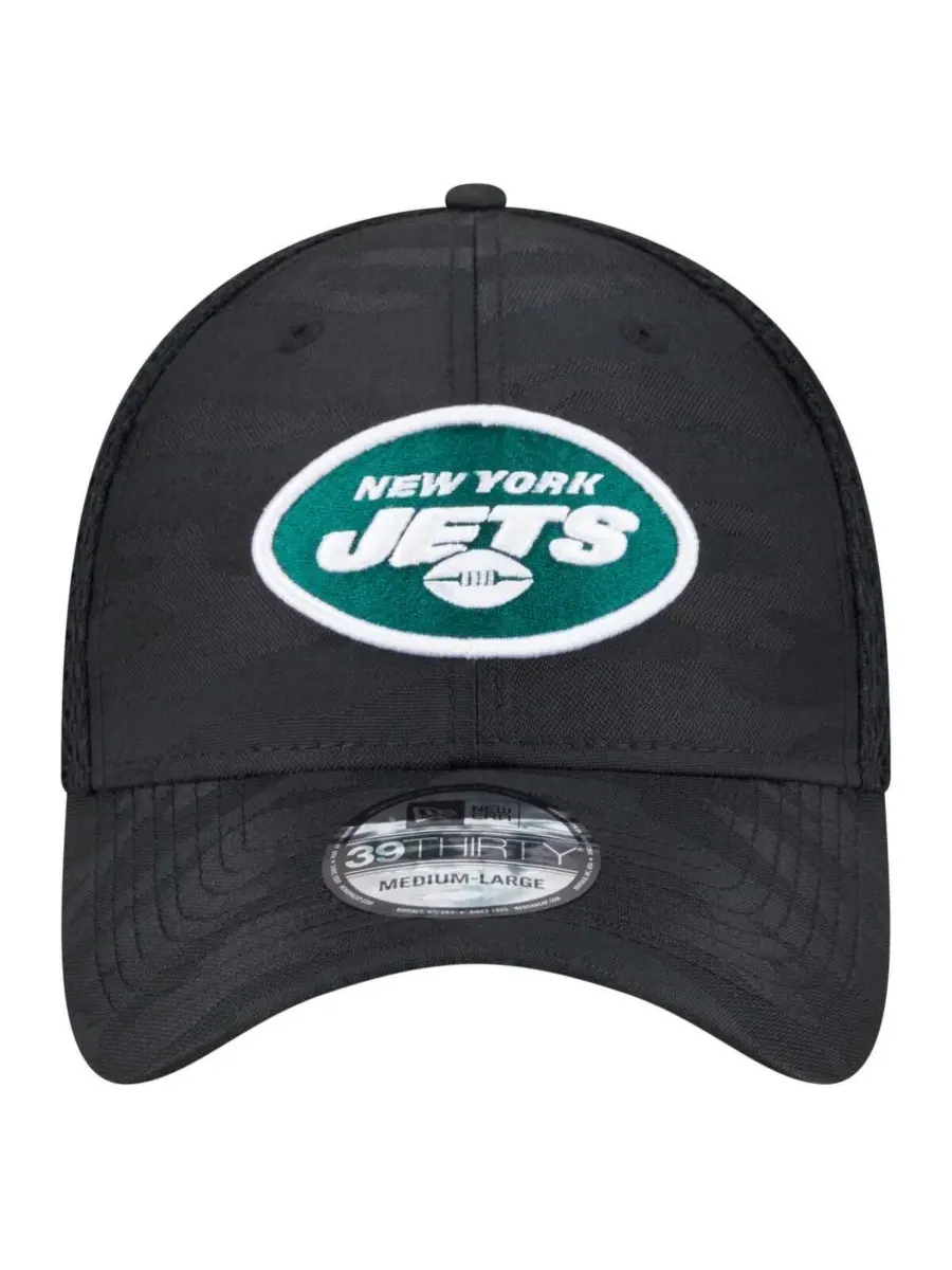 New Era Мужская черная кепка New York Jets Active Camo 39THIRTY Flex Hat — изображение 2 из 4, черный