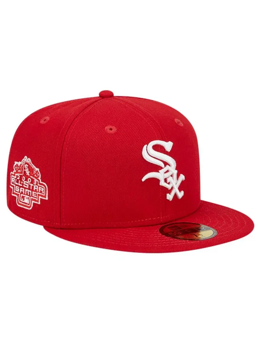 Мужская красная бейсболка Chicago White Sox с логотипом 59FIFTY New Era