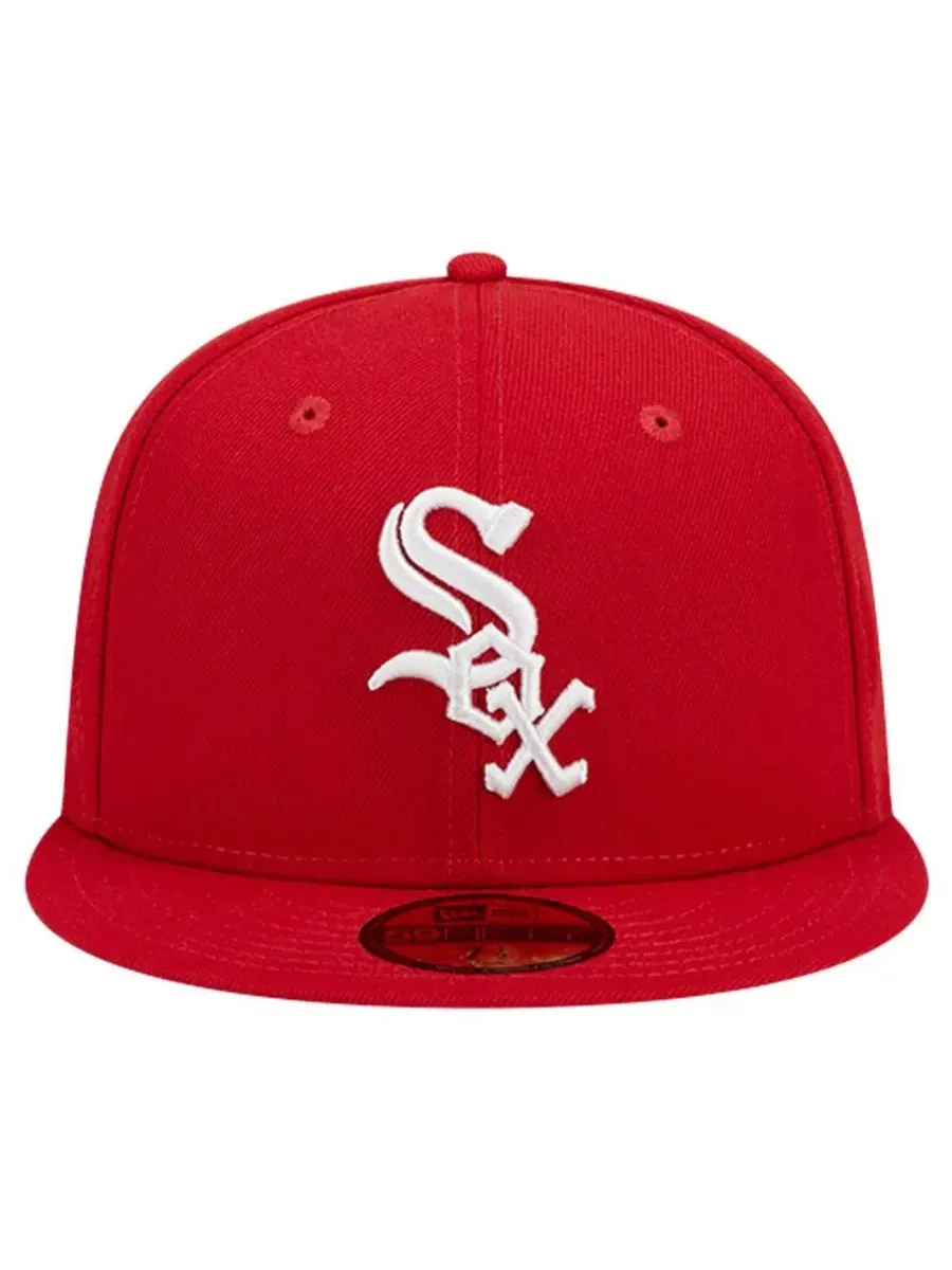 Мужская красная бейсболка Chicago White Sox с логотипом 59FIFTY New Era — изображение 4 из 4, красный