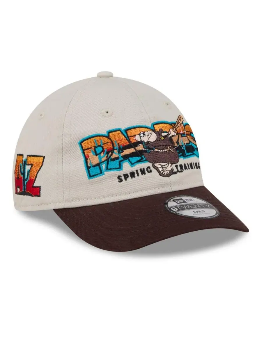 Детская бейсболка Big Boys and Girls Stone/Brown San Diego Padres 2026 Spring Training Fan Pack