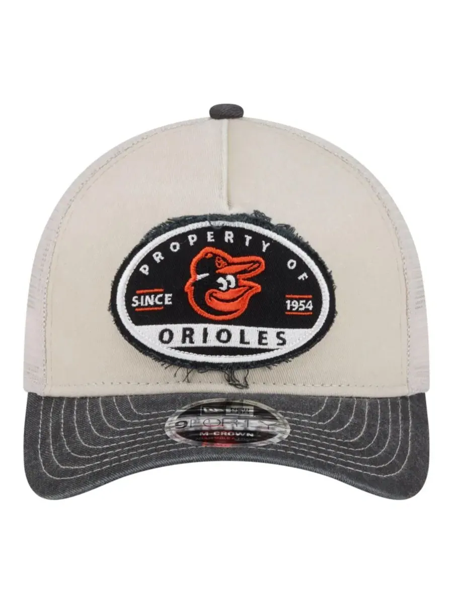 Кепка-тракер с принтом Baltimore Orioles, модель Frayed M-Crown A-Frame 9FORTY New Era — изображение 2 из 5