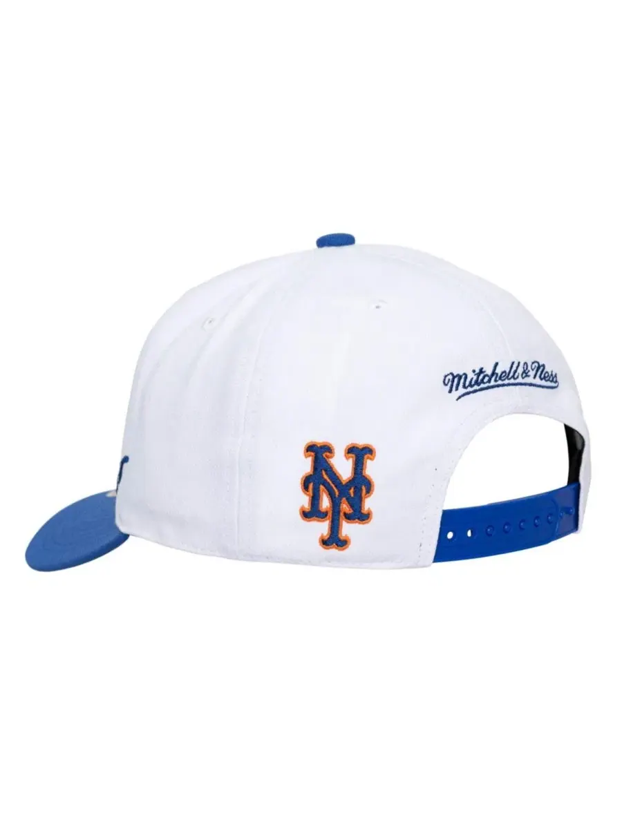 Бейсболка с вышивкой New York Mets Mitchell & Ness — изображение 4 из 5, белый