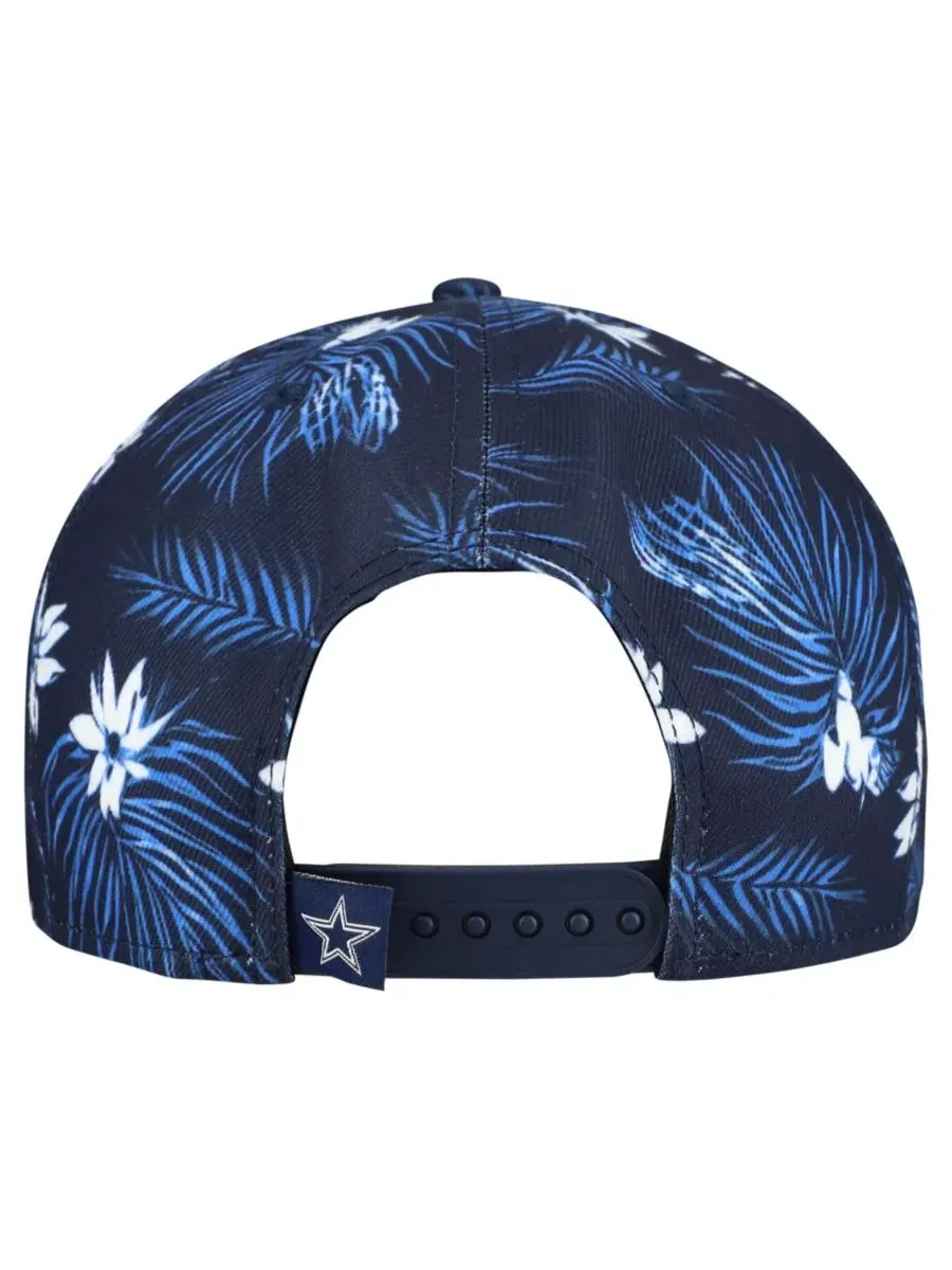 Кепка-снапбэк с принтом, модель Palm Print A-Frame 9FIFTY New Era — изображение 3 из 5, темно-синий