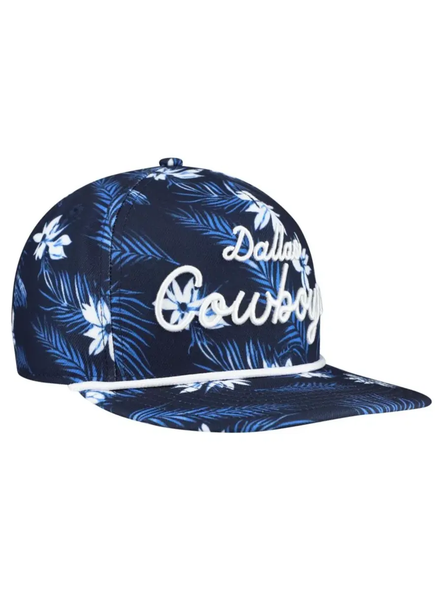 Кепка-снапбэк с принтом, модель Palm Print A-Frame 9FIFTY New Era — изображение 4 из 5, темно-синий