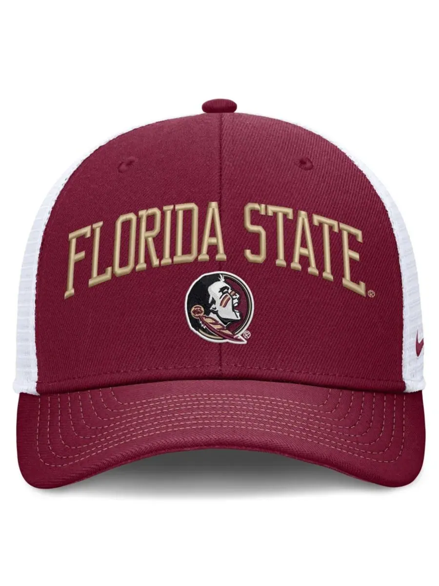 Кепка-тракер с вышивкой Florida State Seminoles Primetime Arched Nike — изображение 2 из 4, белый