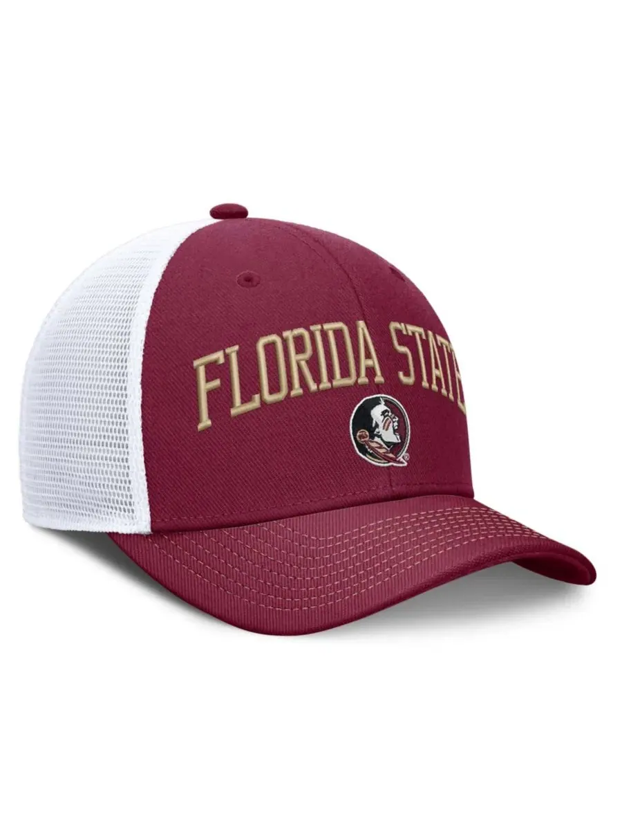 Кепка-тракер с вышивкой Florida State Seminoles Primetime Arched Nike — изображение 3 из 4, белый