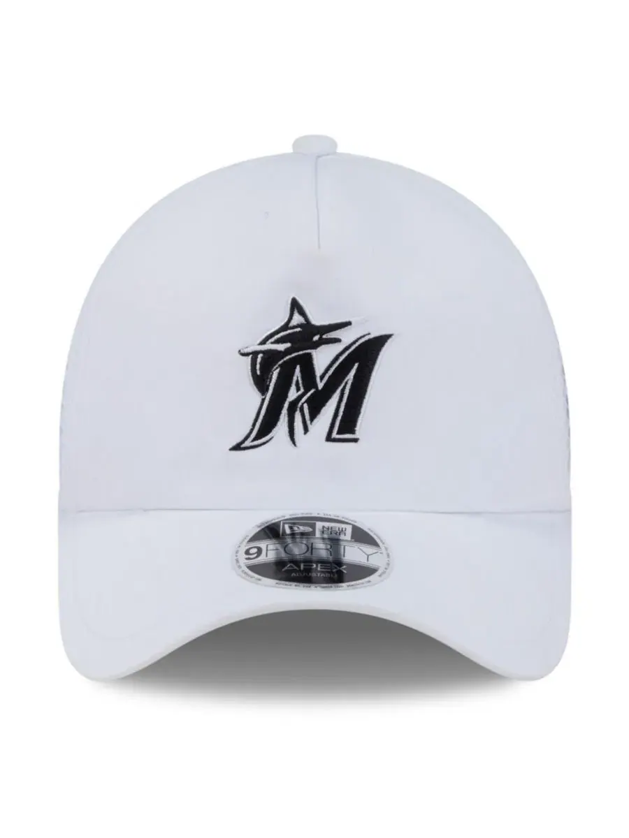 Бейсболка New Era с вышитым логотипом Miami Marlins — изображение 2 из 5, белый