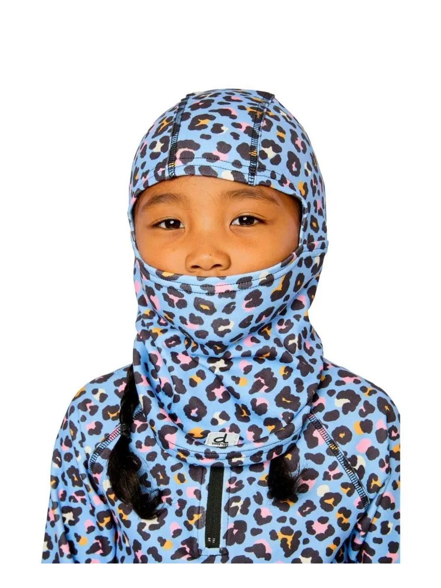 Балаклава с принтом леопарда Blue Leopard Print Deux par Deux — изображение 2 из 5, синий