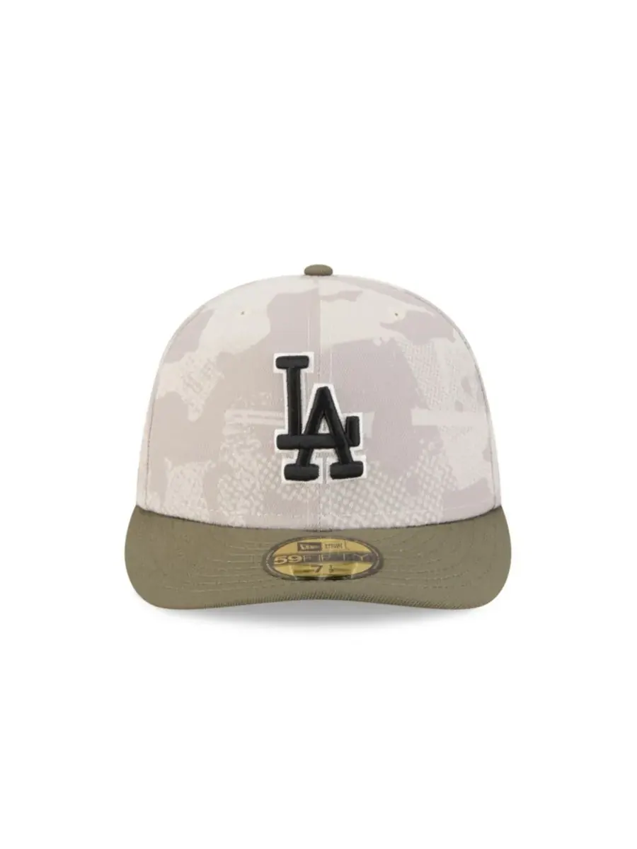 New Era Мужская светло-бежевая/оливковая кепка Los Angeles Dodgers 59FIFTY, посвященная Дню — изображение 3 из 7