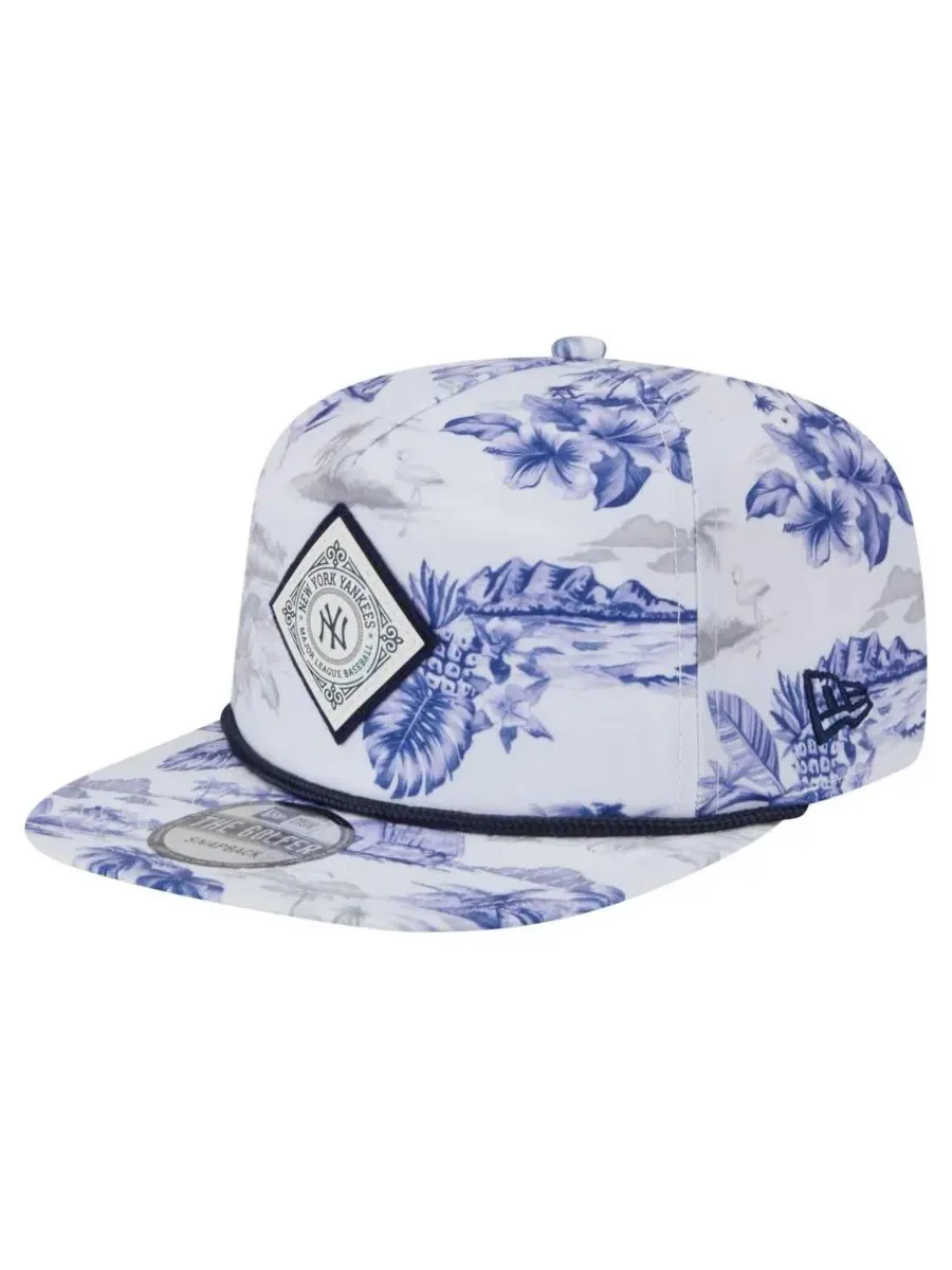 New Era Мужская белая кепка-бейсболка New York Yankees с принтом Island Golfer Snapback
